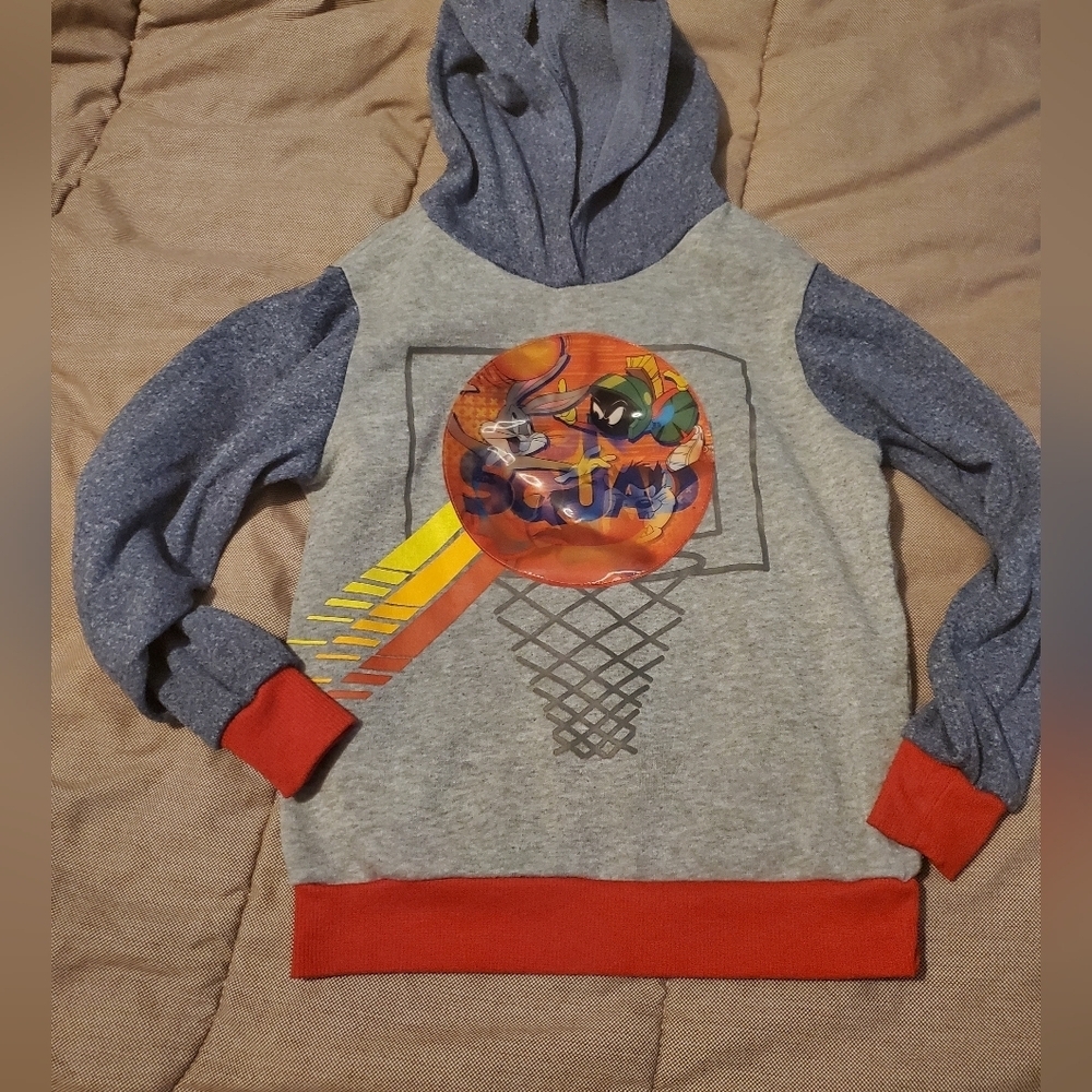 Space Jam Hoodie  Boy’s Size 5/6 Tune Squad, Basketball, Bugs Bunny
